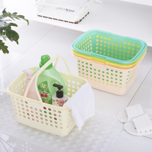 现货批发塑料购物篮 买菜篮 超市收纳篮 促销手提篮 大小两个尺寸